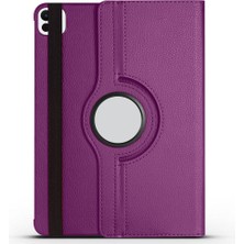 iPad Pro 11 2025 M5 Zore Dönebilen Standlı Kılıf - Mor