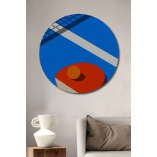 Teona Ahşap Ping Pong Renkli Ahşap Mdf Dekoratif Ev/işyeri Duvar Tablo Yuvarlak Ev/işyeri Duvar Tablo