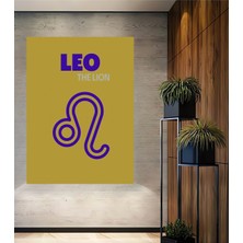 Teona Ahşap Leo Burcu Aslan Dekoratif Ahşap Mdf Ev/işyeri Duvar Tablo Dikdörtgen Ev/işyeri Duvar Tablo