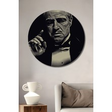 Teona Ahşap Baba Temalı Dekoratif Ahşap Mdf Ev/işyeri Duvar Tablo Yuvarlak Ev/işyeri Duvar Tablo
