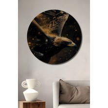 Teona Ahşap Kartal Gücü Dekoratif Ahşap Mdf Ev/işyeri Duvar Tablo Yuvarlak Ev/işyeri Duvar Tablo