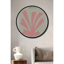 Teona Ahşap Çerçeve Görünümlü Matisse Ilhamlı Soyut Ahşap Mdf Dekoratif Ev Duvar Tablo Yuvarlak Ev Duvar Tablo