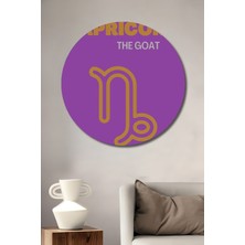 Teona Ahşap Oğlak Burcu Ahşap Mdf Dekoratif Ev/işyeri Duvar Tablo Yuvarlak Ev/işyeri Duvar Tablo