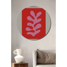 Teona Ahşap Matisse Ilhamlı Soyut Sanat Ahşap Mdf Dekoratif Işyeri Duvar Tablo Yuvarlak Işyeri Duvar Tablo