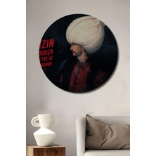 Teona Ahşap Kanuni Sultan Süleyman Ahşap Mdf Dekoratif Ev/işyeri Duvar Tablo Yuvarlak Ev/işyeri Duvar Tablo