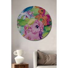 Teona Ahşap My Little Pony Dekoratif Ahşap Mdf Ev/işyeri Duvar Tablo Yuvarlak Ev/işyeri Duvar Tablo