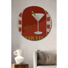 Teona Ahşap Martini Kokteyl Retro Ahşap Mdf Dekoratif Ev/işyeri Duvar Tablo Yuvarlak Ev/işyeri Duvar Tablo