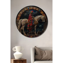 Teona Ahşap Kozmik Şövalye Dekoratif Ahşap Mdf Ev/işyeri Duvar Tablo Yuvarlak Ev/işyeri Duvar Tablo