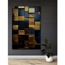 Teona Ahşap Altın Geometrik Modern Ahşap Mdf Dekoratif Ev/işyeri Duvar Tablo Dikdörtgen Ev/işyeri Duvar Tablo