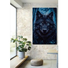 Teona Ahşap Kurt Orman Fantastik Ahşap Mdf Dekoratif Ev/işyeri Duvar Tablo Dikdörtgen Ev/işyeri Duvar Tablo