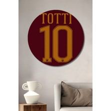 Teona Ahşap Francesco Totti Ahşap Mdf Dekoratif Ev/işyeri Duvar Tablo Yuvarlak Ev/işyeri Duvar Tablo