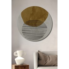 Teona Ahşap Bohem Minimalist Dekoratif Ahşap Mdf Ev/işyeri Duvar Tablo Yuvarlak Ev/işyeri Duvar Tablo