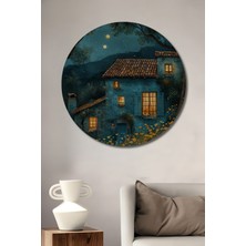 Teona Ahşap Büyülü Gece Ahşap Mdf Dekoratif Ev/işyeri Duvar Tablo Yuvarlak Ev/işyeri Duvar Tablo