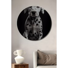 Teona Ahşap Dalmaçyalı Yavru Köpek Ahşap Mdf Dekoratif Ev/işyeri Duvar Tablo Yuvarlak Ev/işyeri Duvar Tablo