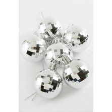 Hg.Aksesuar 6 Adet Orta Cici Top Yılbaşı Ağaç Süsü