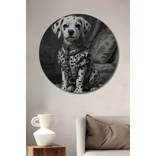 Teona Ahşap Asil Dalmaçyalı Köpek Dekoratif Ahşap Mdf Ev/işyeri Duvar Tablo Yuvarlak Ev/işyeri Duvar Tablo