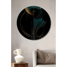 Teona Ahşap Art Deco Geometrik Ahşap Mdf Dekoratif Ev/işyeri Duvar Tablo Yuvarlak Ev/işyeri Duvar Tablo