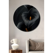 Teona Ahşap Siyah Kallalar Dekoratif Ahşap Mdf Ev/işyeri Duvar Tablo Yuvarlak Ev/işyeri Duvar Tablo