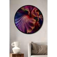 Teona Ahşap Çerçeve Görünümlü Renklerin Büyüsü Dekoratif Ahşap Mdf Ev Duvar Tablo Yuvarlak Ev Duvar Tablo