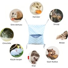 X-Perk Gine Pig Gine Domuzu Kirpi Sincap Gelincik Tavşan Hamster Küçük Kemirgen Hamak Askılı Uyku Kesesi