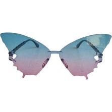 Dodomar Parti Gözlük Mika Kelebek Model Yeşil-Pembe Geçişl