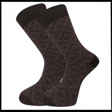 Pro Çorap Uyguna-Yakala Erkek Çorabı Kahverengi Pamuklu Havlu KIŞLIK-RAP.382