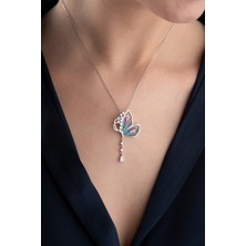 Famira 925 Ayar Gümüş Kelebek Kolye