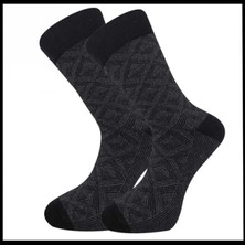 Pro Çorap Uyguna-Yakala Erkek Çorabı Siyah Pamuklu Havlu KIŞLIK-RAP.381