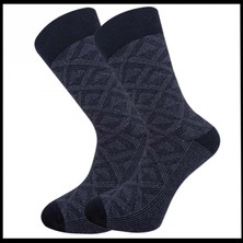 Pro Çorap Uyguna-Yakala Erkek Çorabı Lacivert Pamuklu Havlu Kışlık -RAP.383