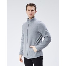 Moon Cover Mooncover Unisex Italyan Polar Fermuarlı Cepli Sweatshirt