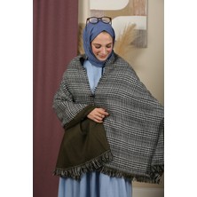 Mim Eşarp ve Şal Çift Taraflı Ekose Kışlık Omuz Şalı