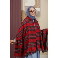 Mim Eşarp ve Şal Çift Taraflı Ekose Kışlık Omuz Şalı
