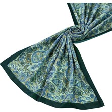 Mim Eşarp ve Şal Vav Ipek Soft Pamuklu Etnik Desenli Şal 75X190 cm