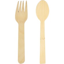 Poros Store Ahşap Çatal Kaşık Seti 48 Adet