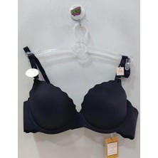 Belvü Kadın Push Up Lazer Kesim El Destekli Siyah Sütyen