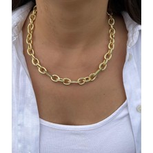 Nunu Takı Renk Detaylı Kalın Zincir Kolye