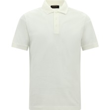 Abdullah Kiğılı Slim Fit Dar Kesim Nakışlı Merserize Pamuk Polo Yaka T-shirt