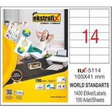 Nusrat Bilişim Ekstrafix Laser Etiket 105X41 FIX-5114