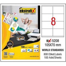 Nusrat Bilişim Ekstrafix Laser Etiket 105X70 FIX-5208