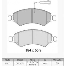 AUTOTECH Mtxdpn Ön Fren Balatasi Fiat Ducato-Boxer-Movano-Jumper 24 2.2d Mtj 2.3d Mtj