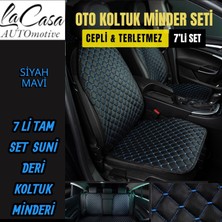 Lacasa Automotive Ortopedik,ergonomik,cepli,kaymaz Suni Deri(Vinil) Oto Kılıf-Minder (7parça Set)