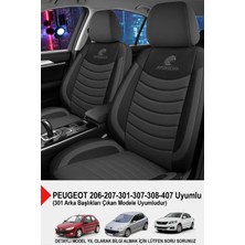 Gm Design Panther Serisi Keten Kumaş Oto Koltuk Kılıfı (Peugeot 206-207-208-306-307-407- Uyumlu)