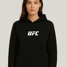 Relax Fit Kapüşonlu Kanguru Cepli Kalın Basic Düz Siyah Beyaz Sweatshirt