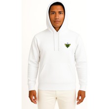 Bahriyeli Collection Kapüşonlu Stripe Gizmo Lapel Pin Mogwai Gremlin Cep ve Sırt Tasarımlı Unisex Sweatshirt