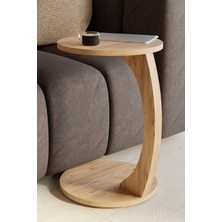 Eda Hacıoğlu Edam Bedding Group Tekerlekli C Tasarım Atlantik Çam Yan Sehpa