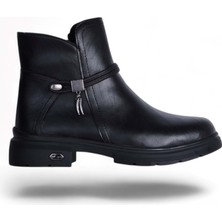 Scarletta M-455 Siyah Süet Kışlık Kadın Bot Ayakkabı