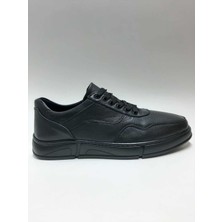 Hsa Hakiki Deri Bağcıklı Esnek Siyah Günlük Kauçuk Taban Kışlık Erkek Ayakkabı C-85252247HSA