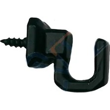 Vidalı Kanca, Askı Küçük  15X18MM, Siyah  100 Adet