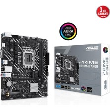 Asus Prıme H610M-K Argb 2xddr5 Vga/hdmı 1xm.2 1xglan 1700P Anakart