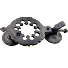 Antika Tarz Dekoratif Pirinç Osmanlı Kapı Tokmağı, Taktak  265X75MM, Oksit